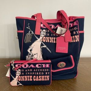NWT Coach Bonnie Cashin Tote Purse & Matching Wristlet